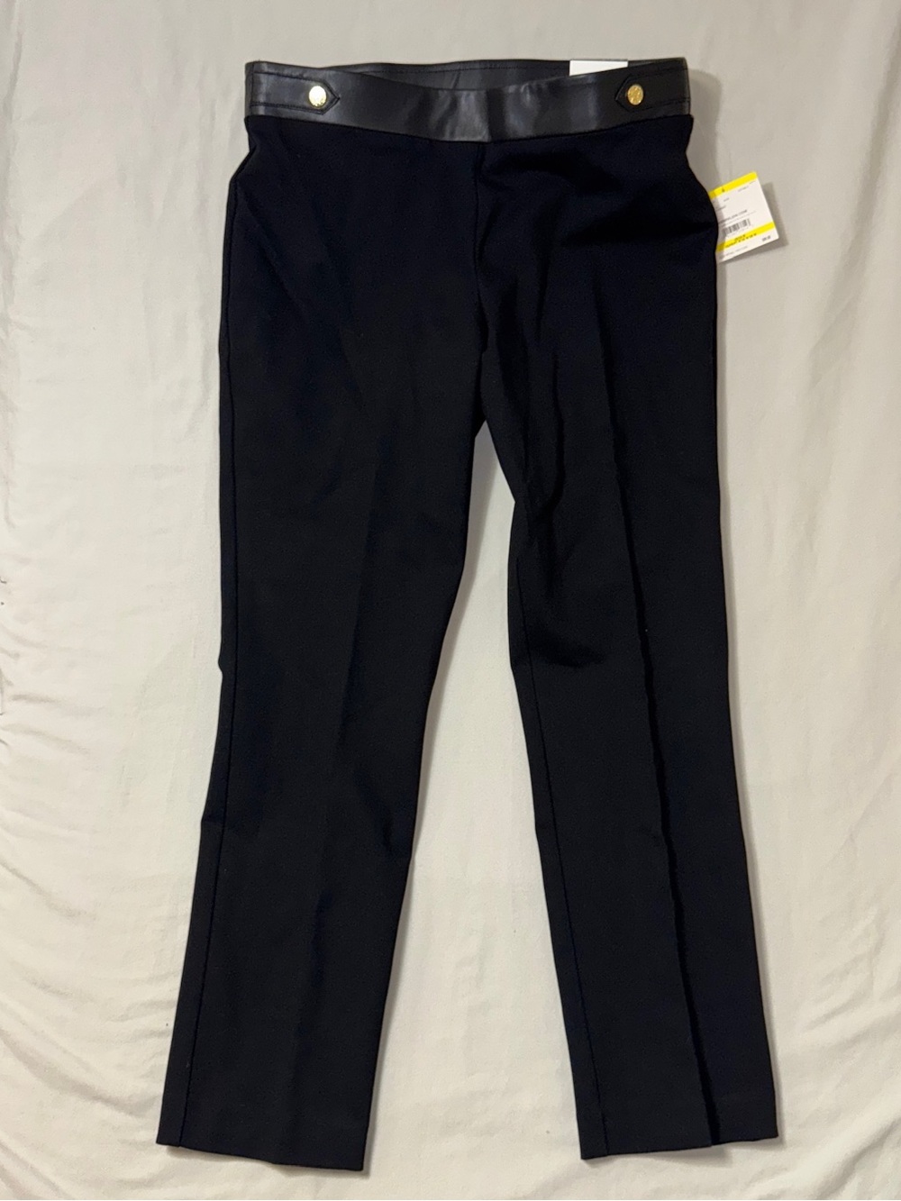 NWT ANNE KLEIN Black Dress Pants Women Medium Ponte Slim Ankle Professional Work